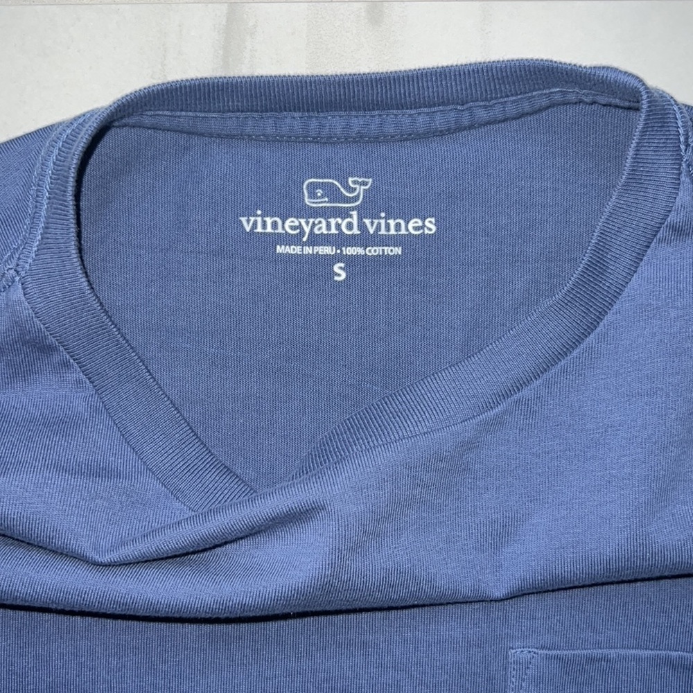 Periwinkle Blue Vineyard Vines Graphic Long Sleeve T Shirt Size S - Picture 4 of 6